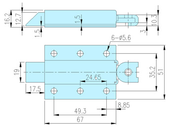 Dead Bolt latch_95002 drawing